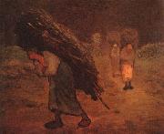 Jean Francois Millet Faggot Carriers oil on canvas